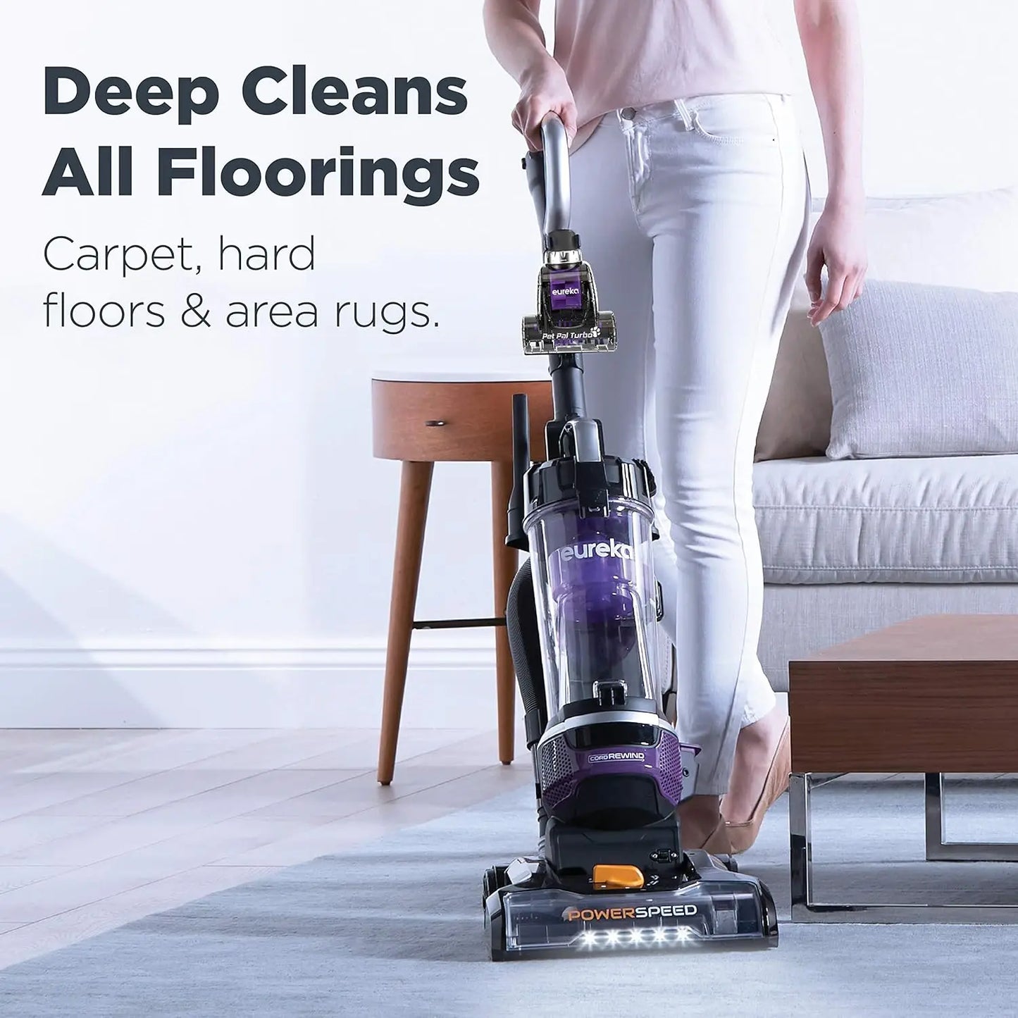 XMSJ PowerSpeed NEU202 Upright Vacuum Cleaner Lightweight Cord Rewind