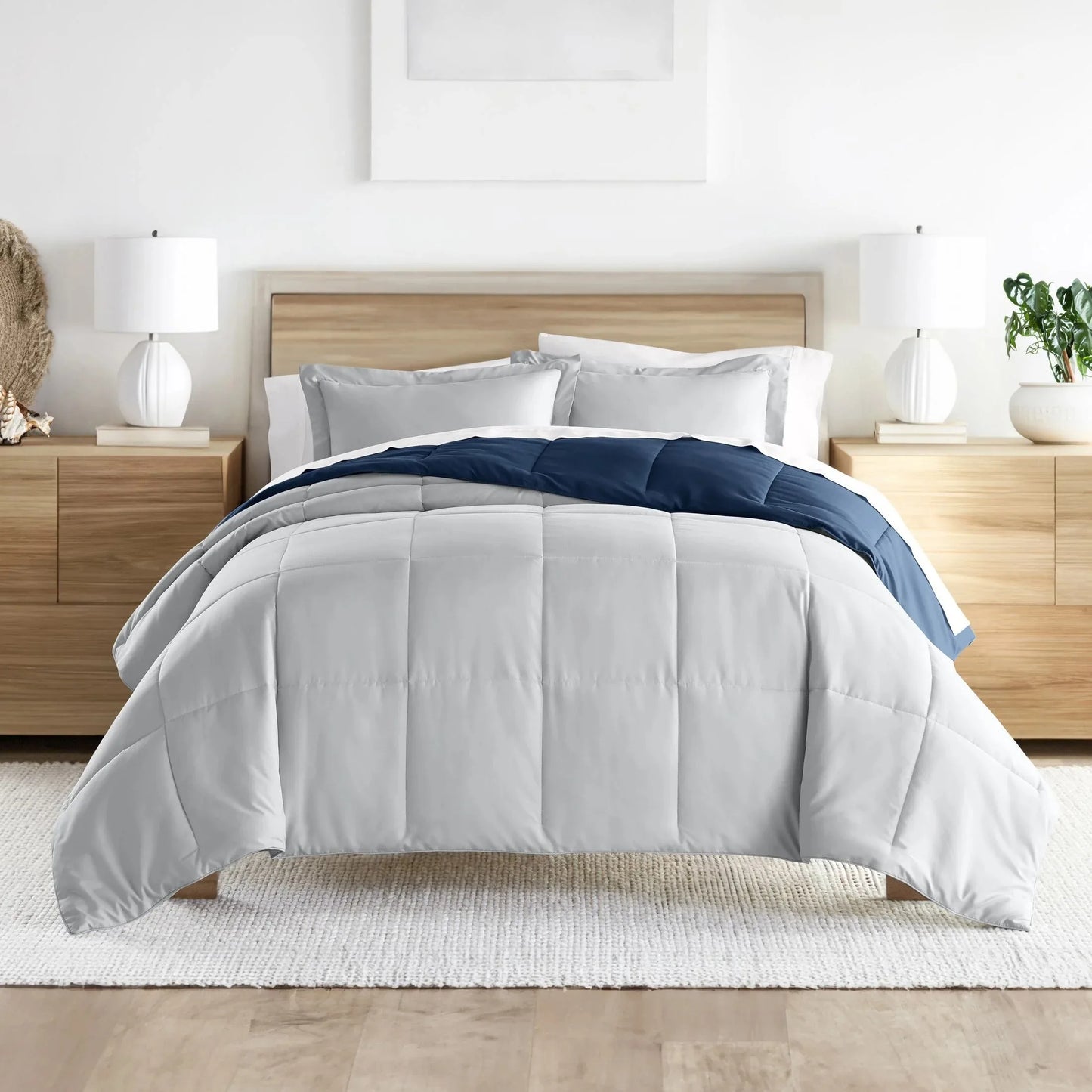 Soft Reversible All Season Down Alternative Comforter Set