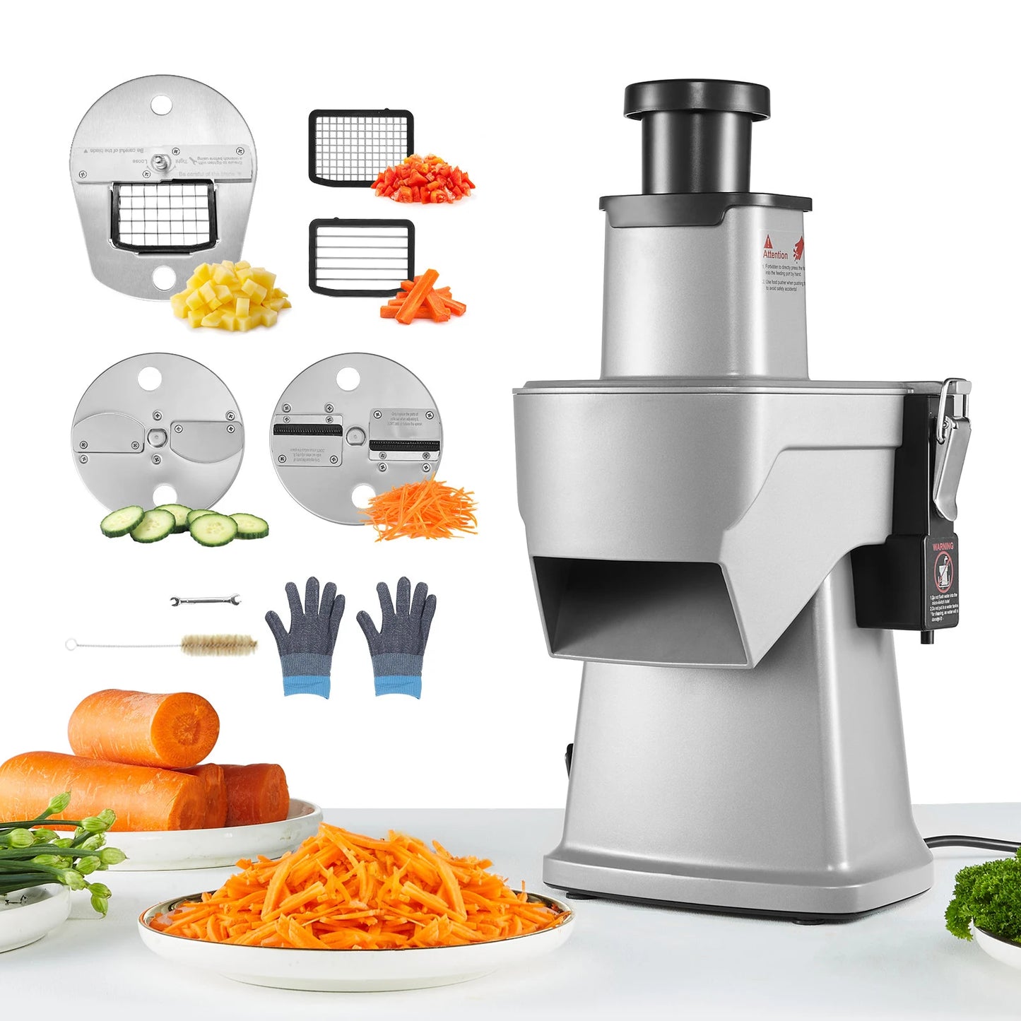 VEVOR Electric Vegetable Slicer 4 In 1 Multifunctional Food Cutter 200W