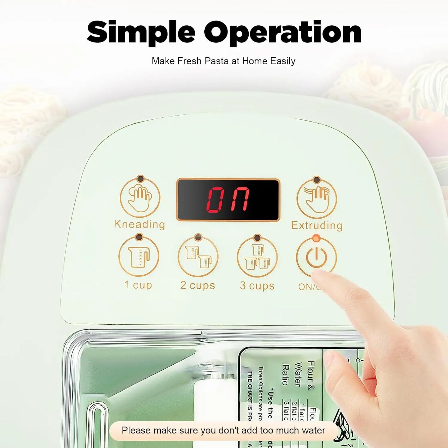 XMSJ Electric Pasta Maker 260W Automatic Noodle Machine With 13 Shapes Discs
