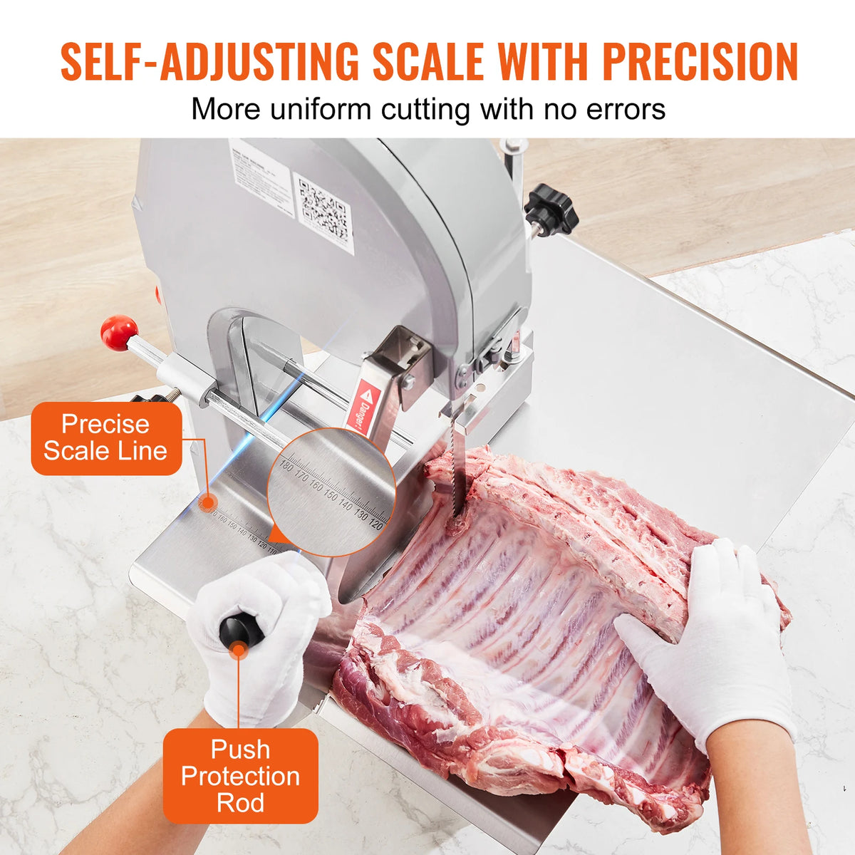 SucceBuy Commercial Electric Bone Cutting Bandsaw for Meat and Kitchen