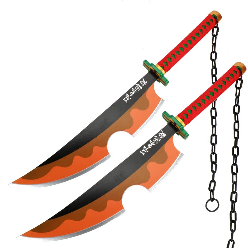 Anime Katana Cosplay Bamboo Wooden Toy Sword Tanjiro Zenitsu Kyoujurou