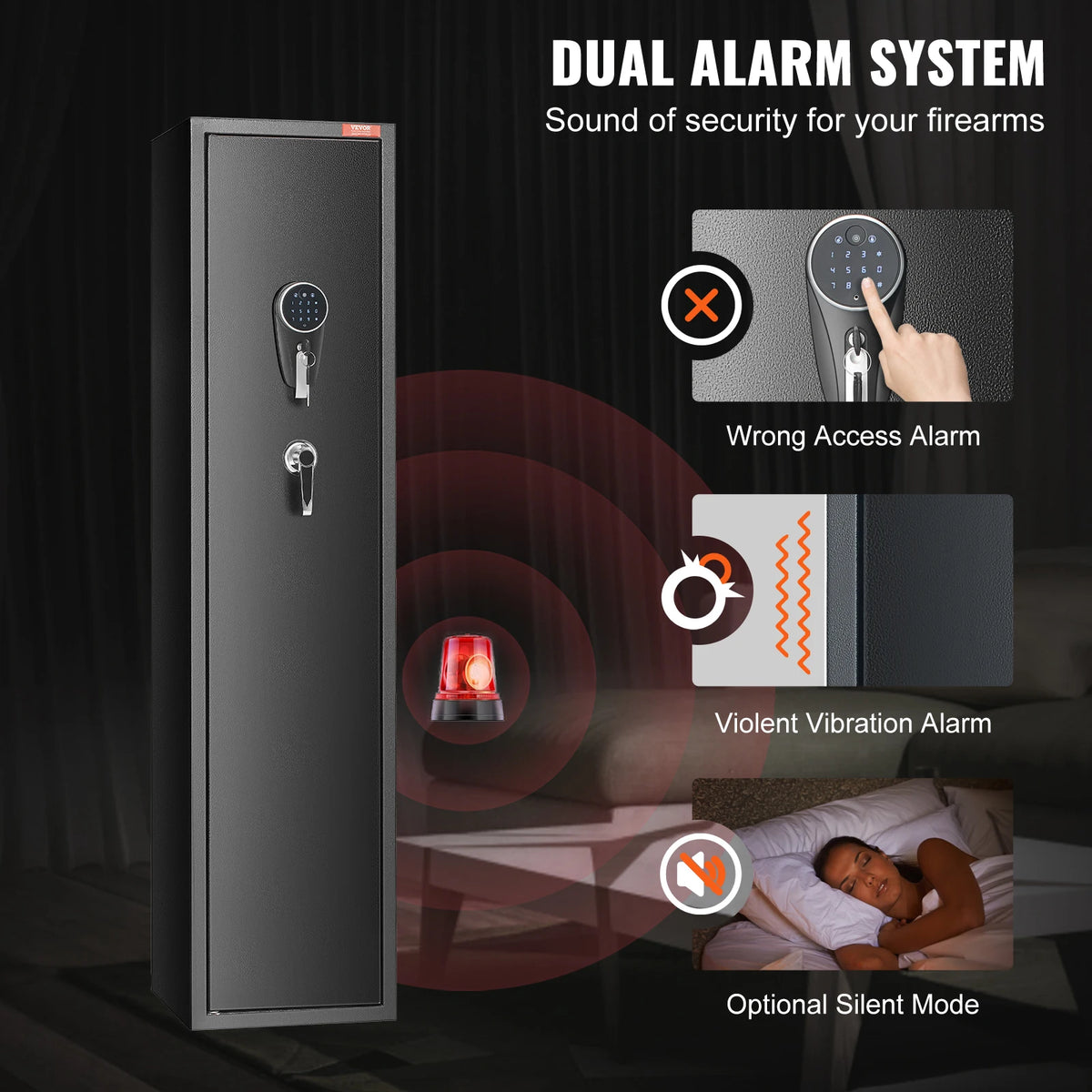 VEVOR Digital Keypad Gun Safe With Removable Shelf Cabinet