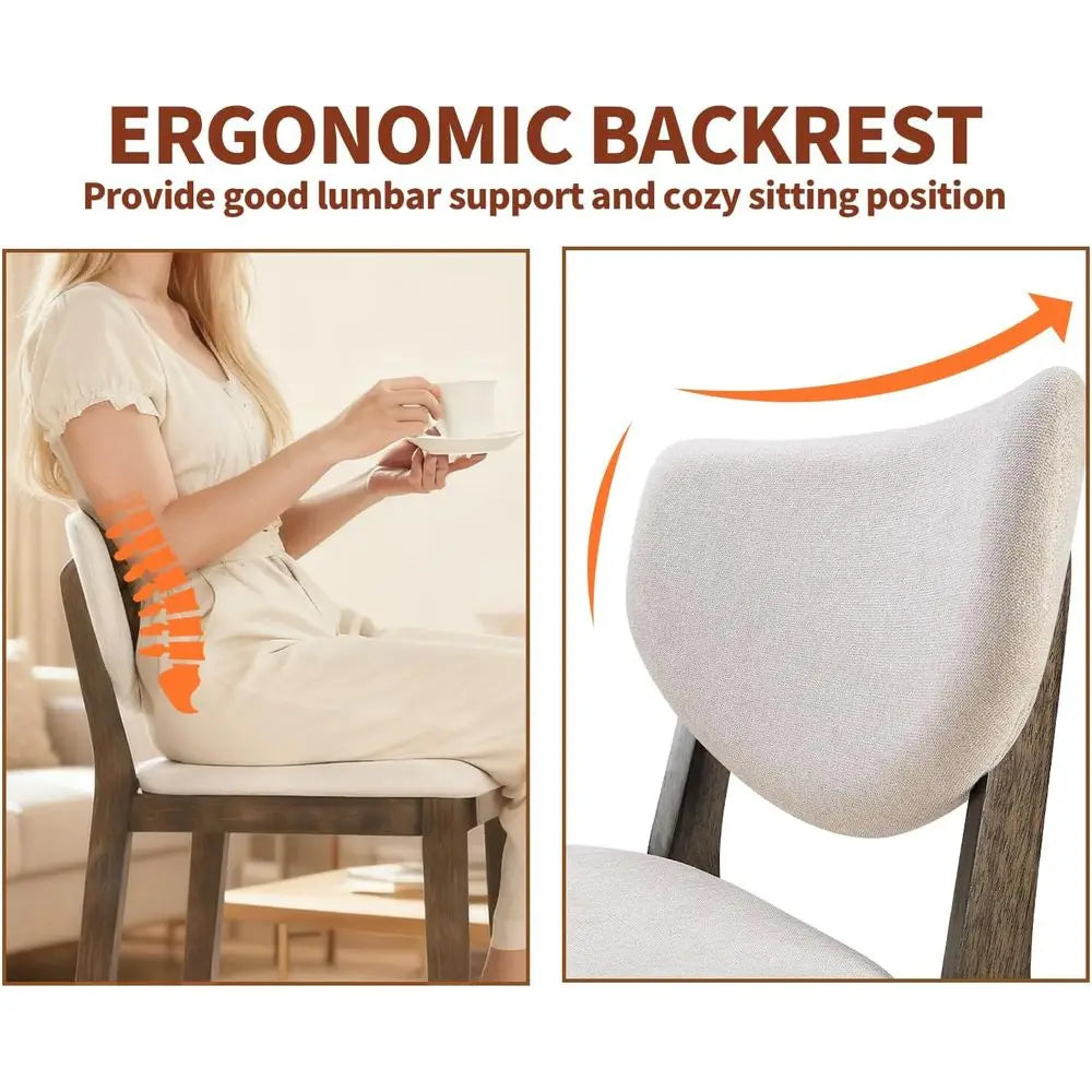 Upholstered Counter Height Bar Stools With Backrests And Wood Legs