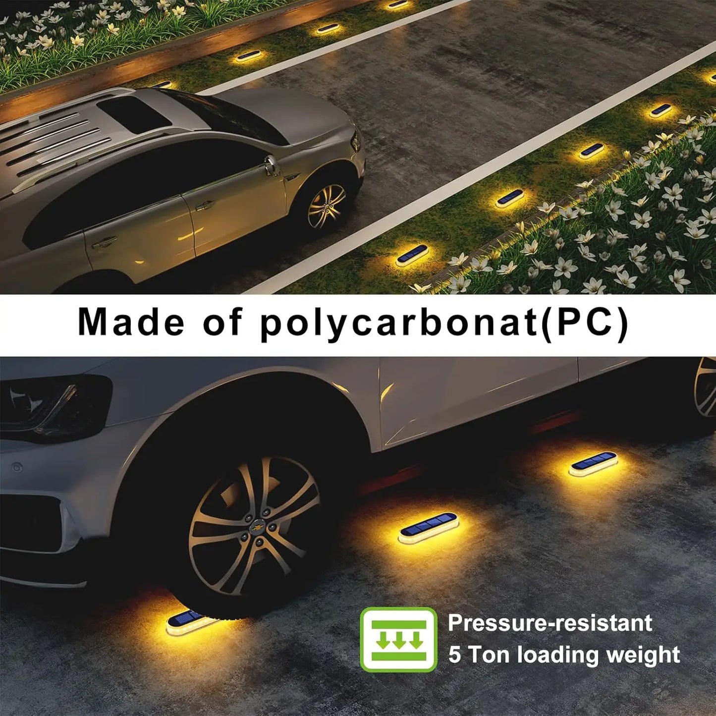 Solar Deck Lights IP68 Waterproof LED Four Pack Auto On