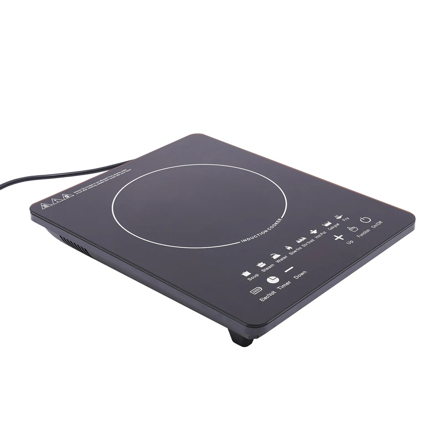 Portable 750W Induction Cooktop With Touch Panel And 8 Presets
