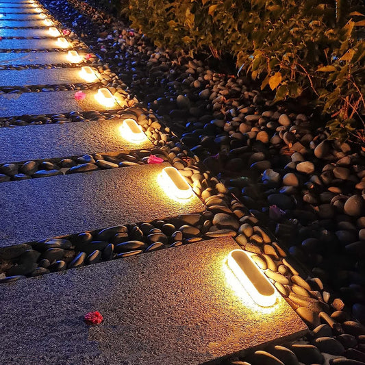 Solar Deck Lights IP68 Waterproof LED Four Pack Auto On