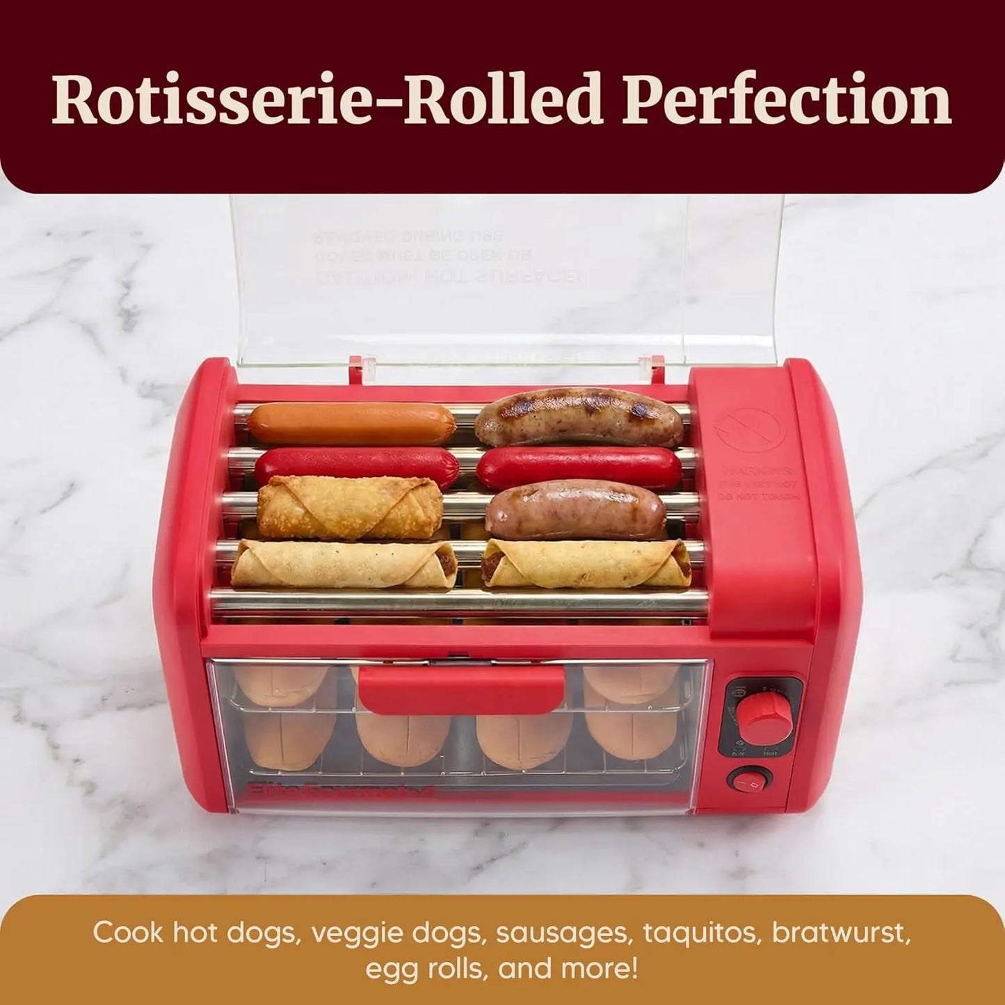 XMSJ Hot Dog Roller Toaster Oven With 30 Minute Timer