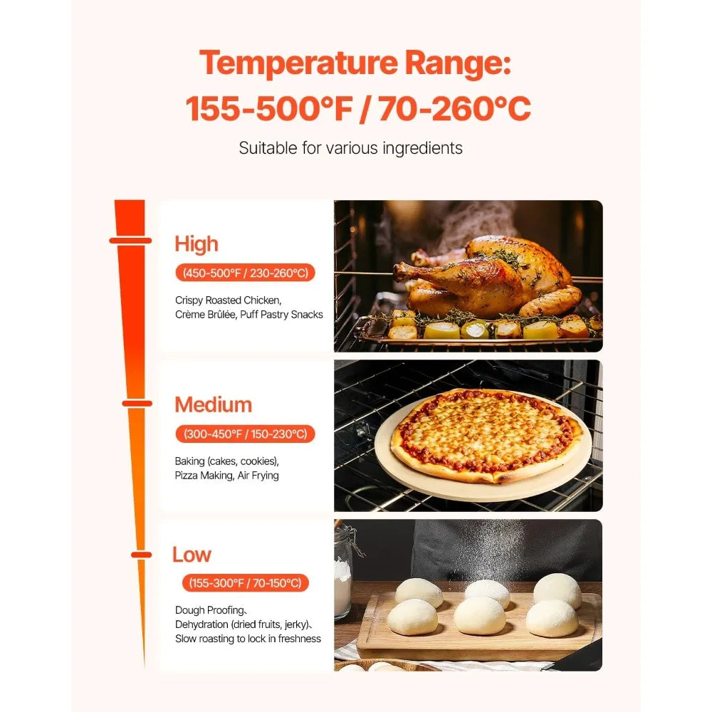 XMSJ 1600W Commercial Convection Oven 4 Tier Glass Door