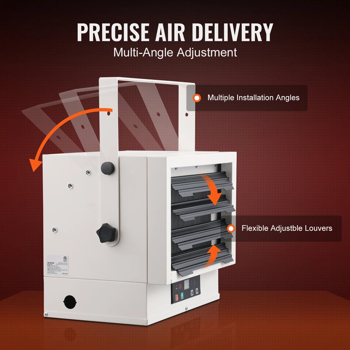 Digital Wall Garage Heater With Remote Control And Overheat Protection