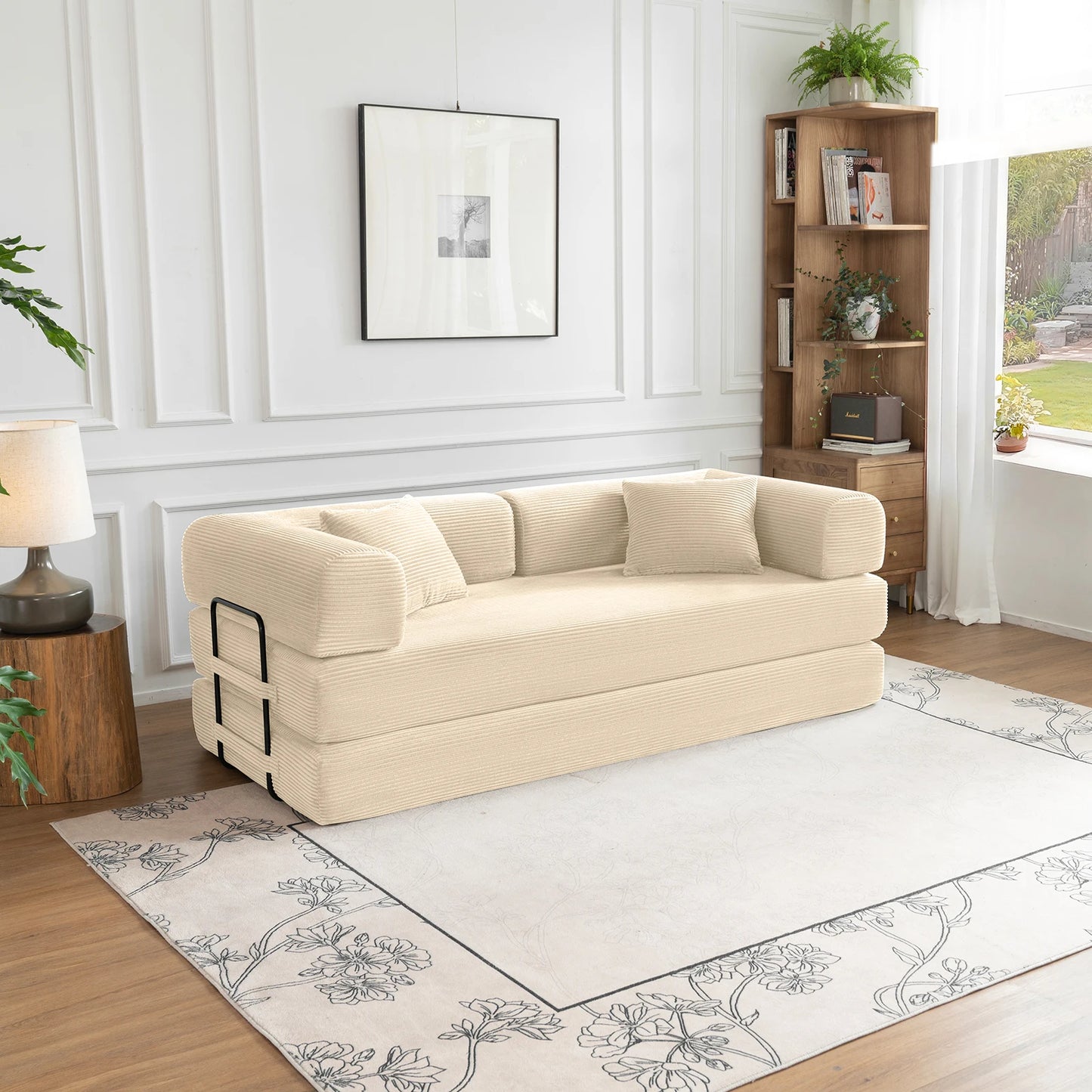 Tholasis Convertible Sofa Bed Fixed Frame For Small Spaces