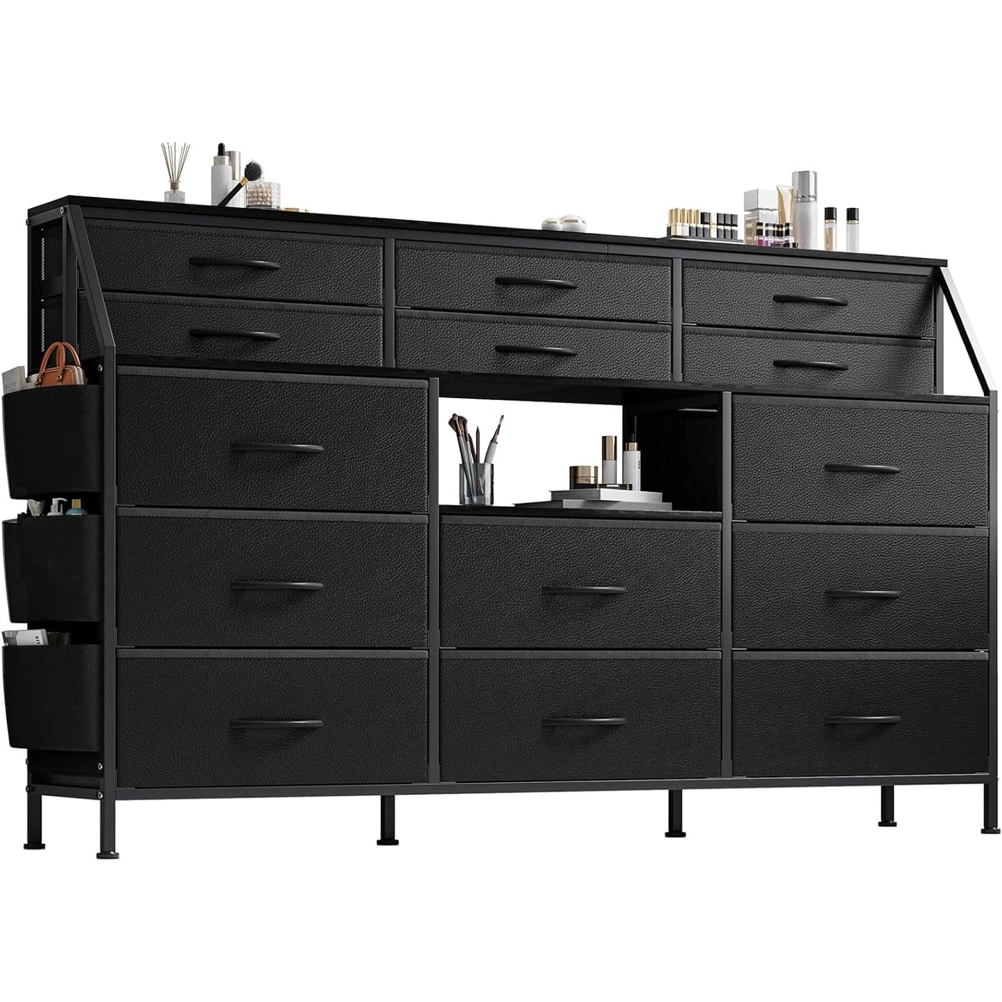 Twister Ck 14 Drawer Dresser With Wooden Top Storage Cabinet