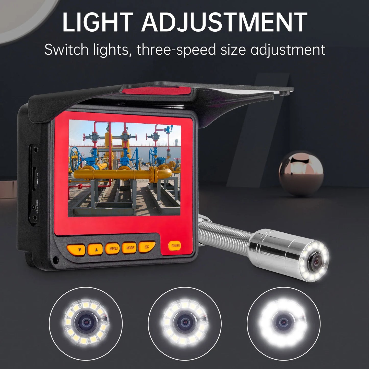 SYANSPAN 23mm Pipe Inspection Camera With 16GB DVR SD
