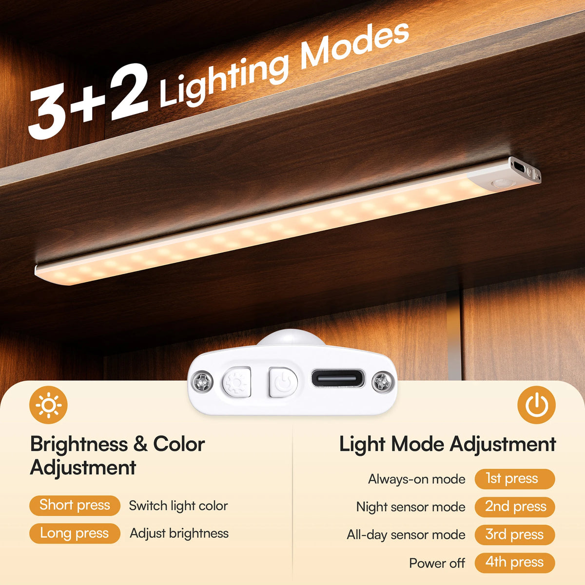Cottinch Arched Storage Cabinet Adjustable Shelves Dimmable LED Lights