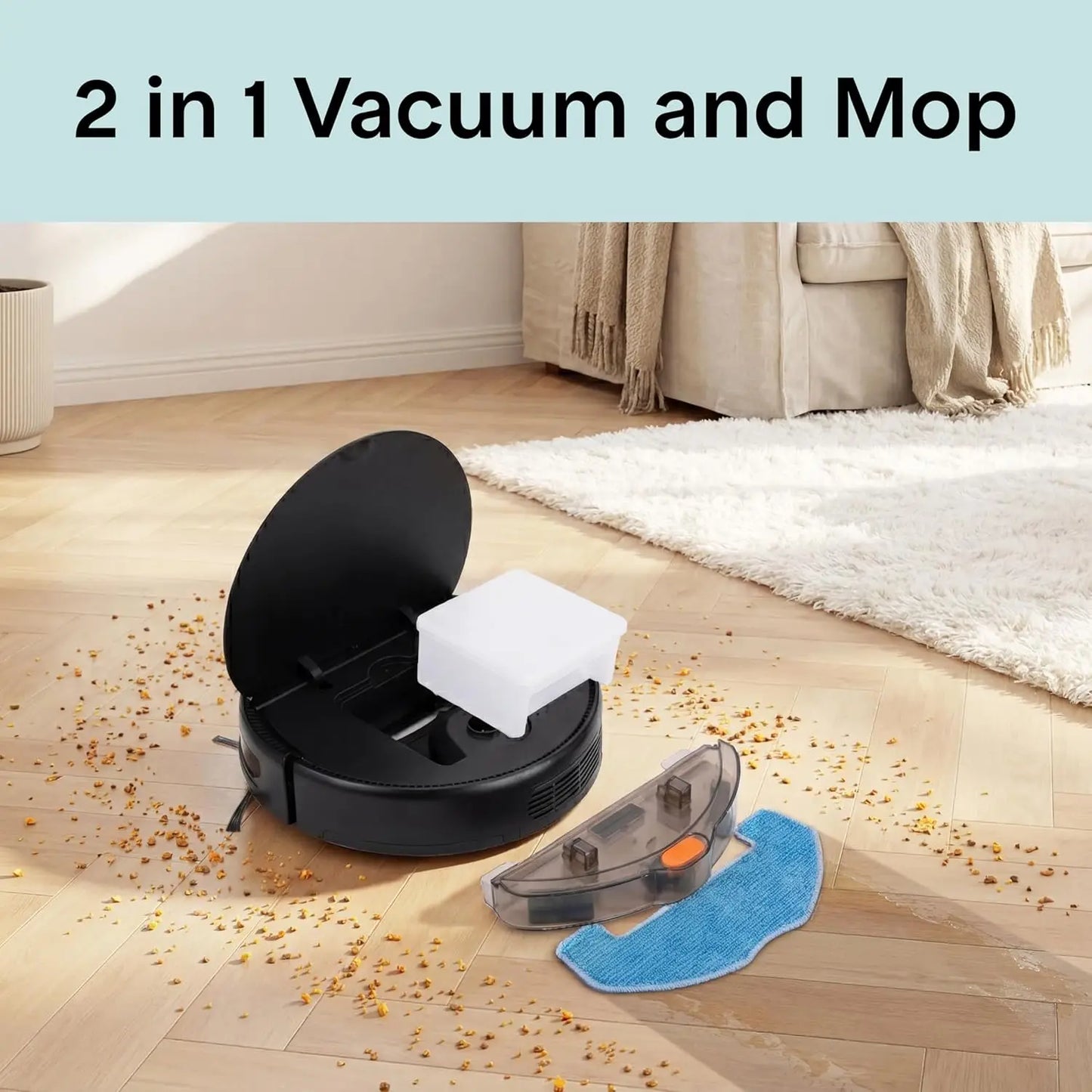 XMSJ Robot Vacuum Cleaner And Mop Combo With App Control