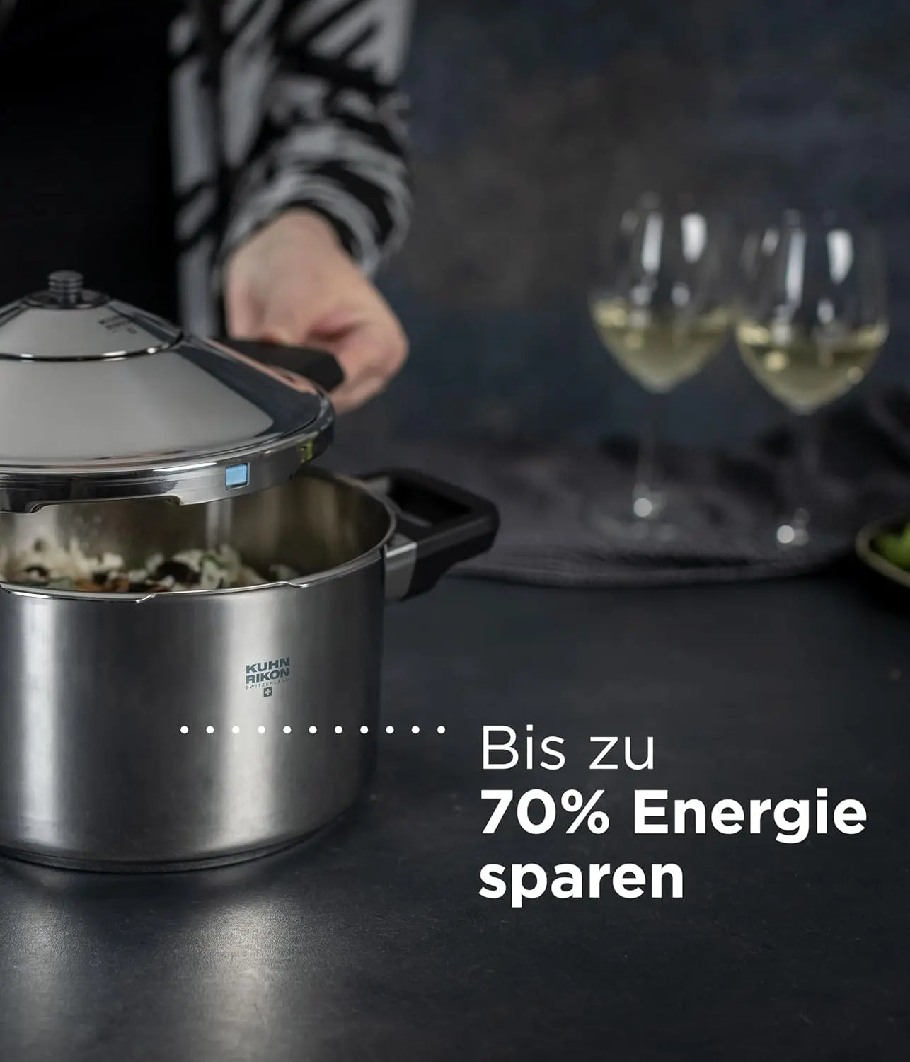 XMSJ Stainless Steel Pressure Cooker With Non Stick Inner Pot