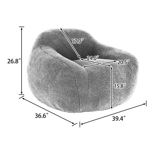 Beanbag Chair With Memory Foam Filler For Living Room Bedroom