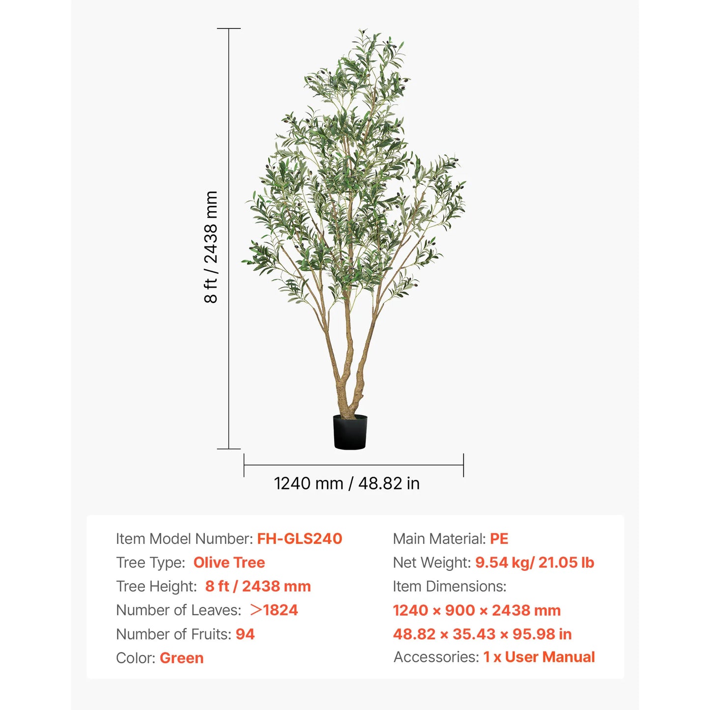 SucceBuy Elegant Artificial Indoor Tree For Modern Home Decor
