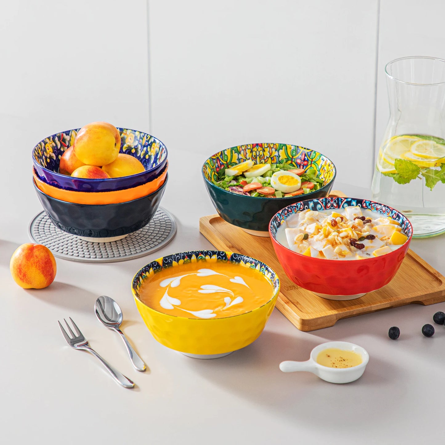Malacasa Premium Ceramic Oven Dishwasher Safe Soup Bowls