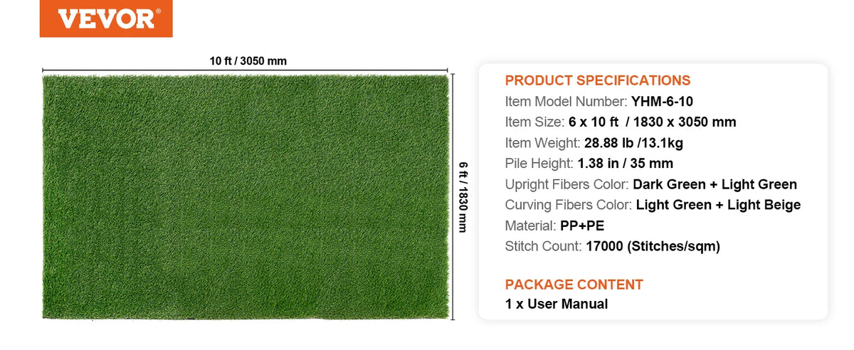 Artificial Grass Rug Outdoor Turf Mat With Drainage Holes