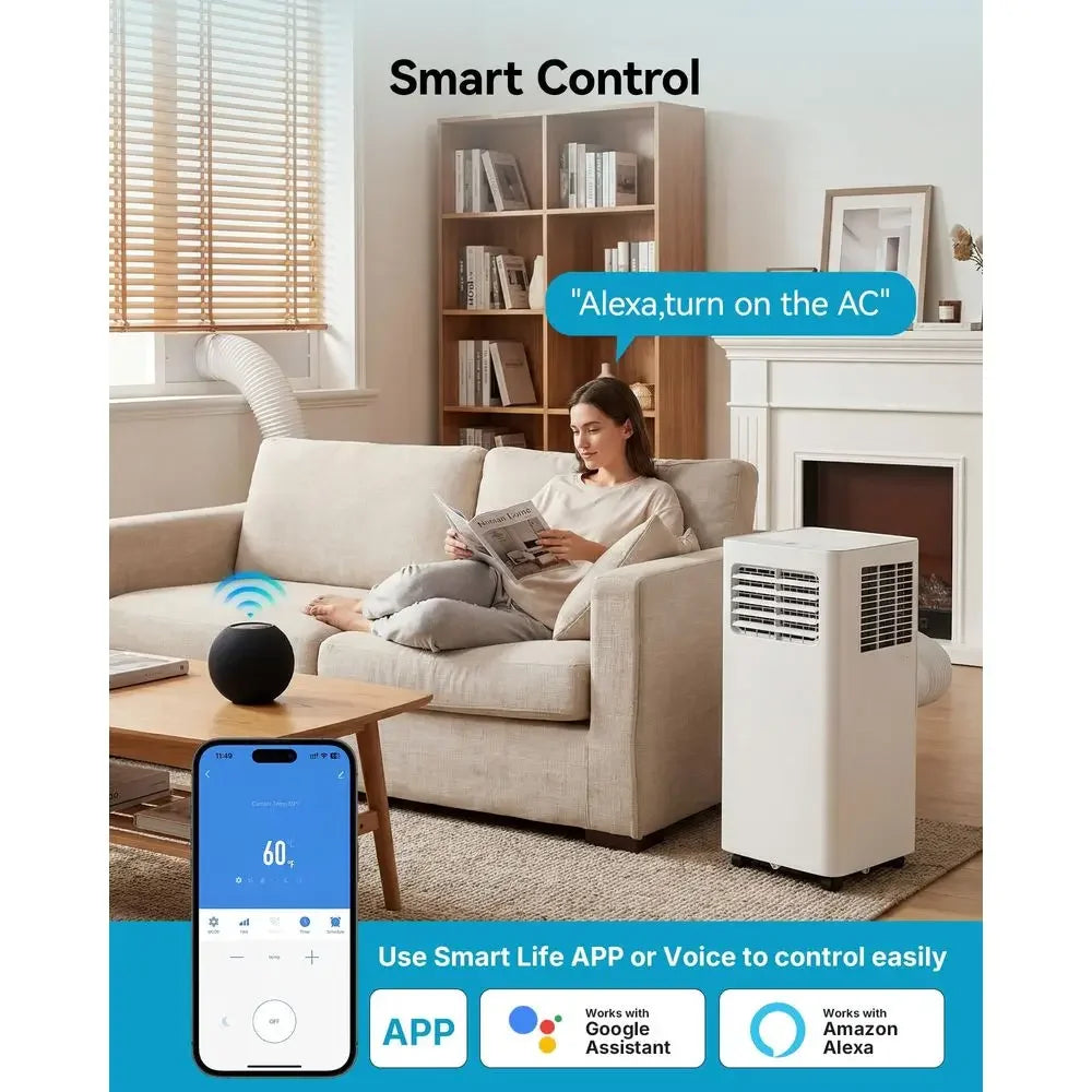 12000 BTU Portable Air Conditioner With App Remote Control