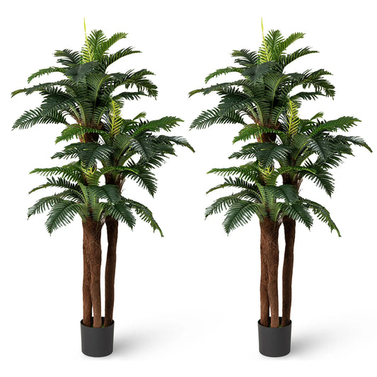 Lifezeal Two Pack Artificial Palm Trees For Indoor Decoration