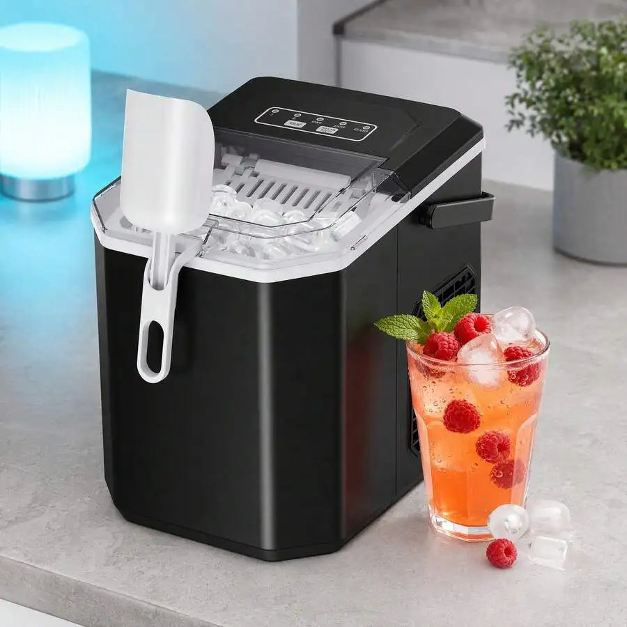 XMSJ Countertop Ice Maker With SelfCleaning And Two Ice Sizes