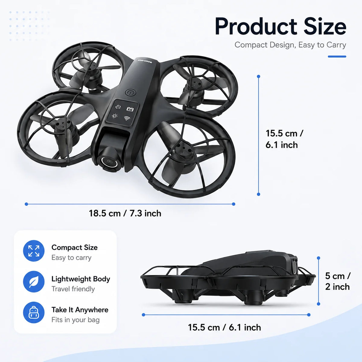 ZNLYRION K200MAX Mini Drone With Adjustable Camera And LCD Remote