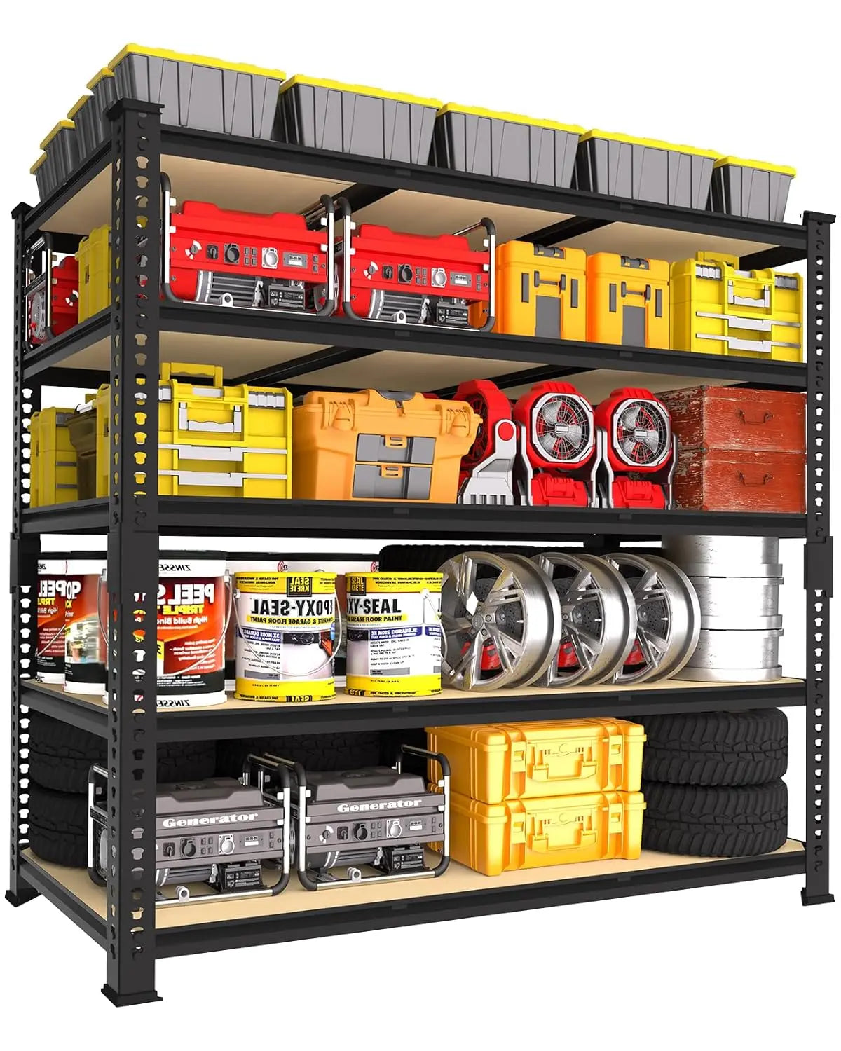 JIMANG Heavy Duty Adjustable Garage Shelving Unit 5 Tier Steel