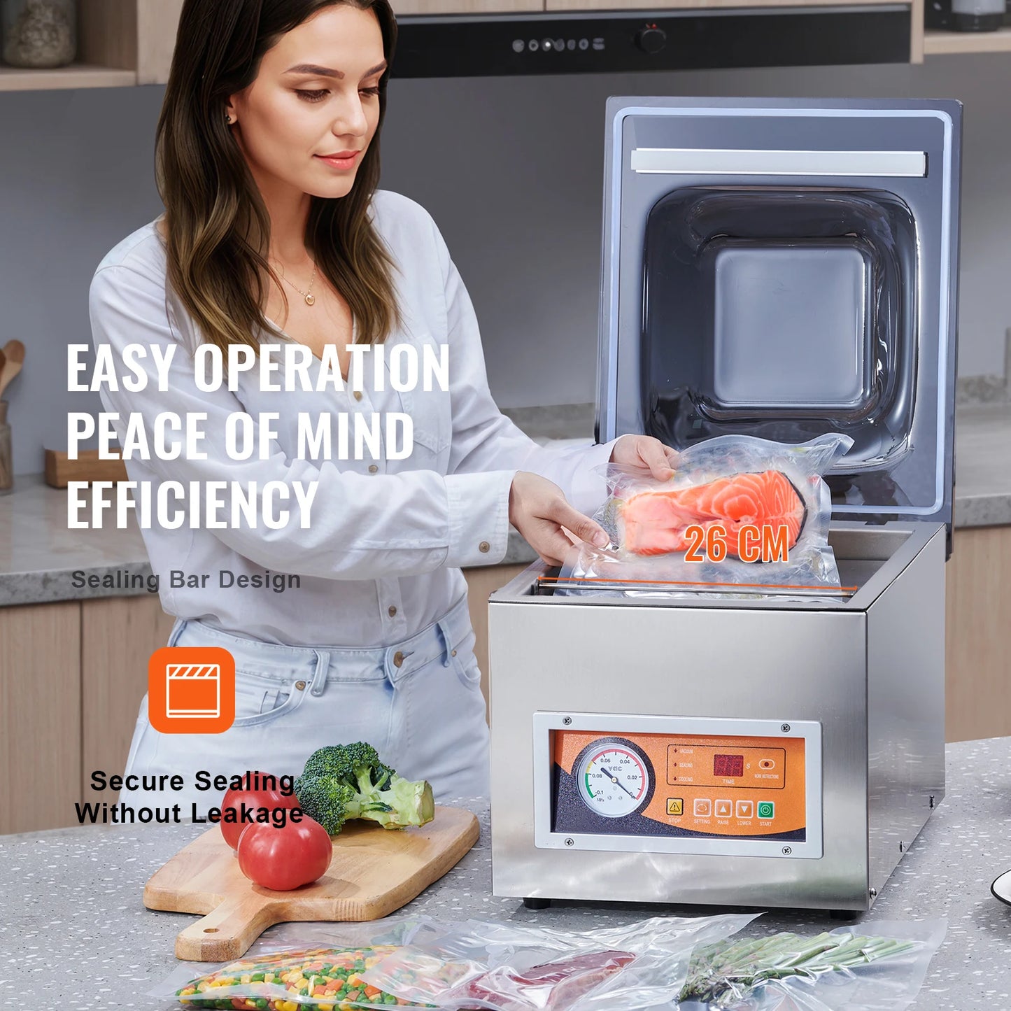 SucceBuy Chamber Vacuum Sealer 260W Vacuum Packing Machine