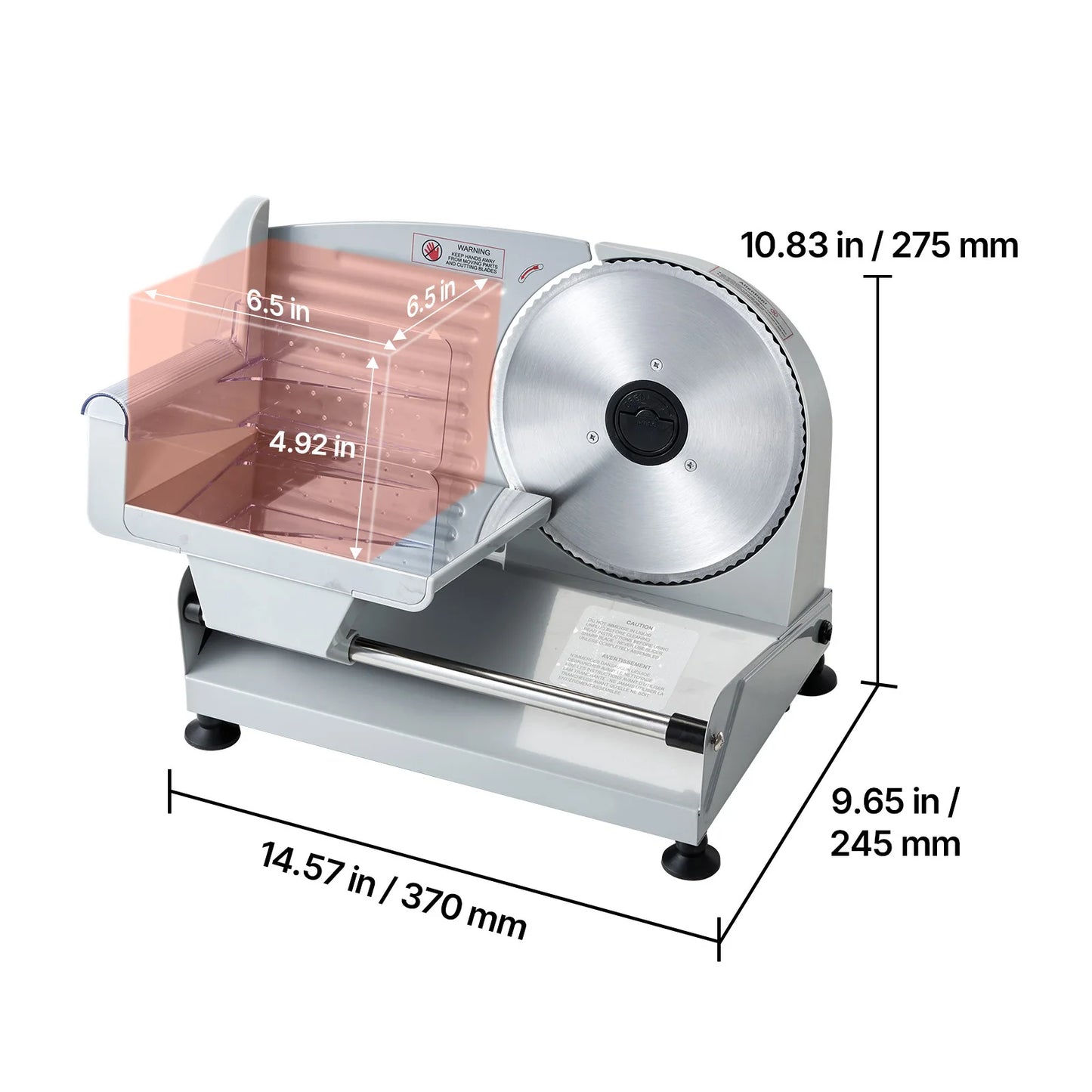 SucceBuy Electric Deli Slicer 200W with SUS420 Blade