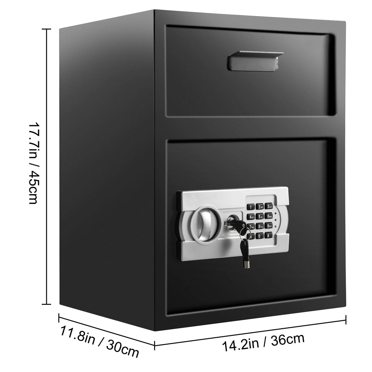 SucceBuy Electronic Safe Deposit Box With Digital Key Combo Lock