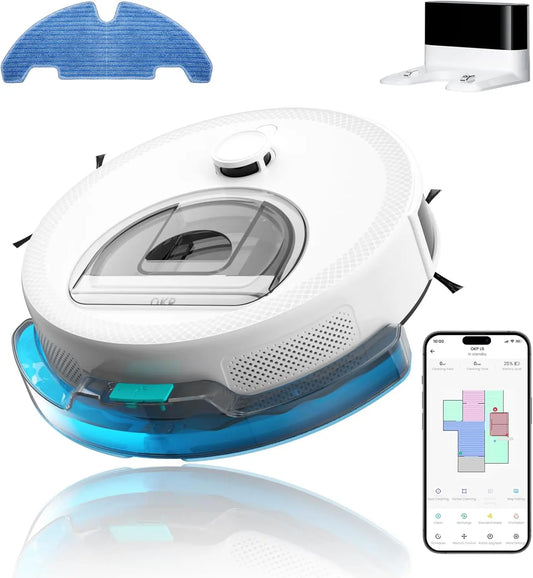 XMSJ LiRobot Vacuum And Mop Combo 6000Pa Smart Mapping 150Min