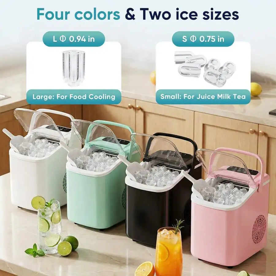 XMSJ Nugget Ice Maker Portable Countertop Machine Ready In 6 Minutes
