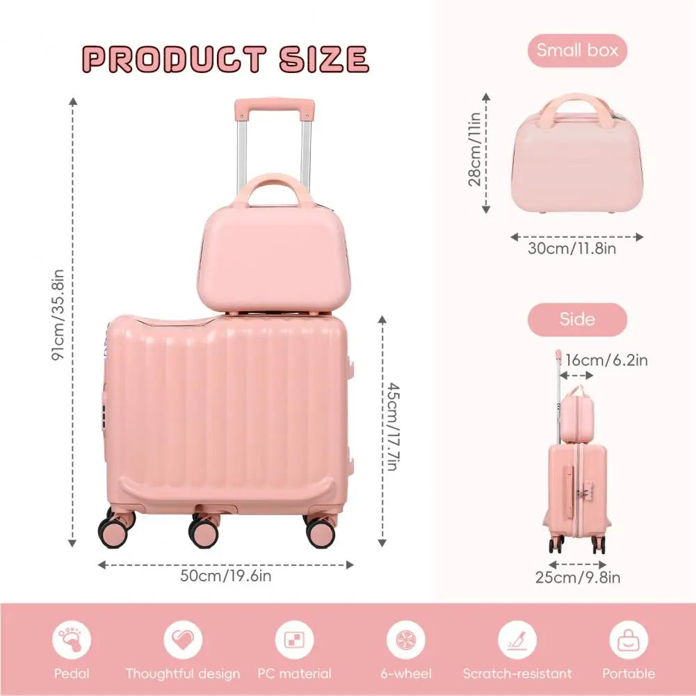 Kids Foldable Pedal Ride On Hardshell Spinner Luggage Scooter For Travel