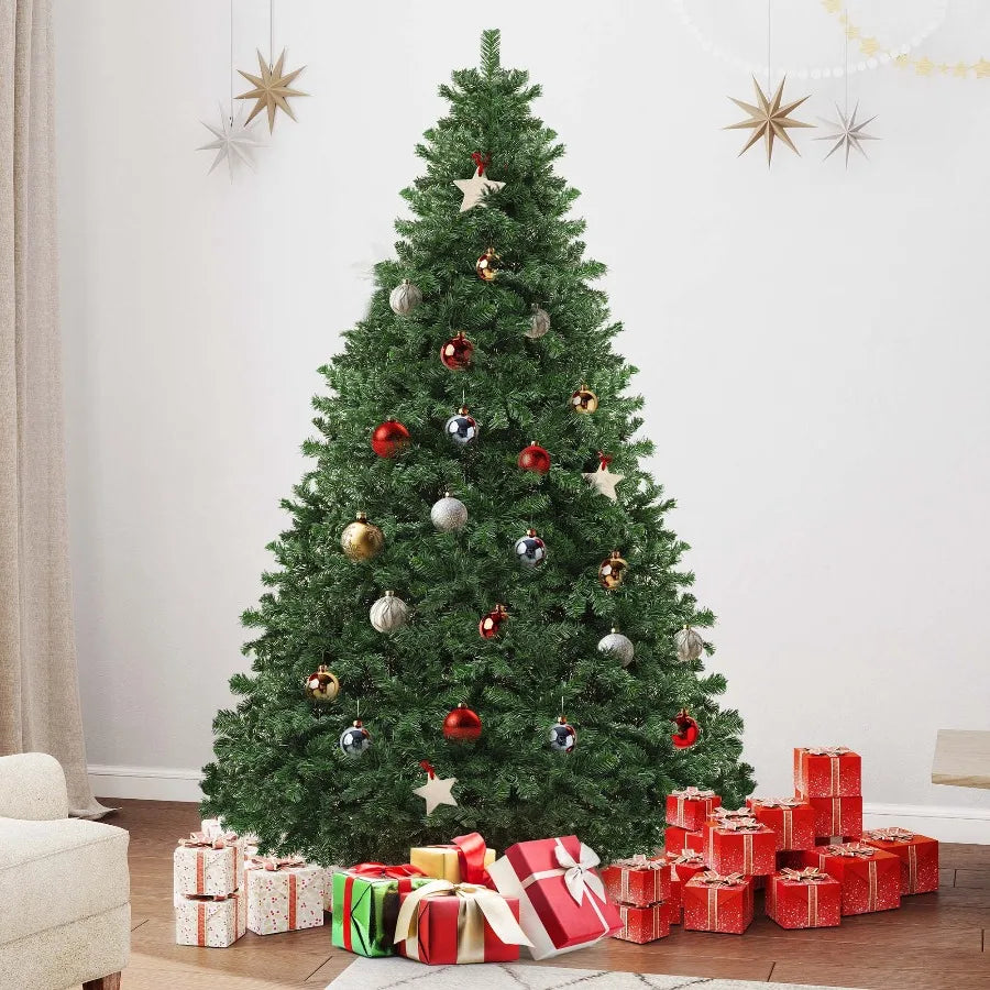 Uforic Artificial Spruce Christmas Tree 880 Branch Tips Foldable Base