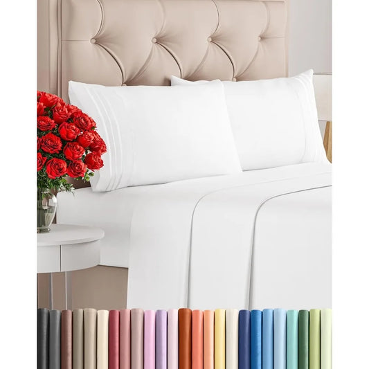 Breathable Cotton Sheets Four Piece Sheet Set Hotel Luxury