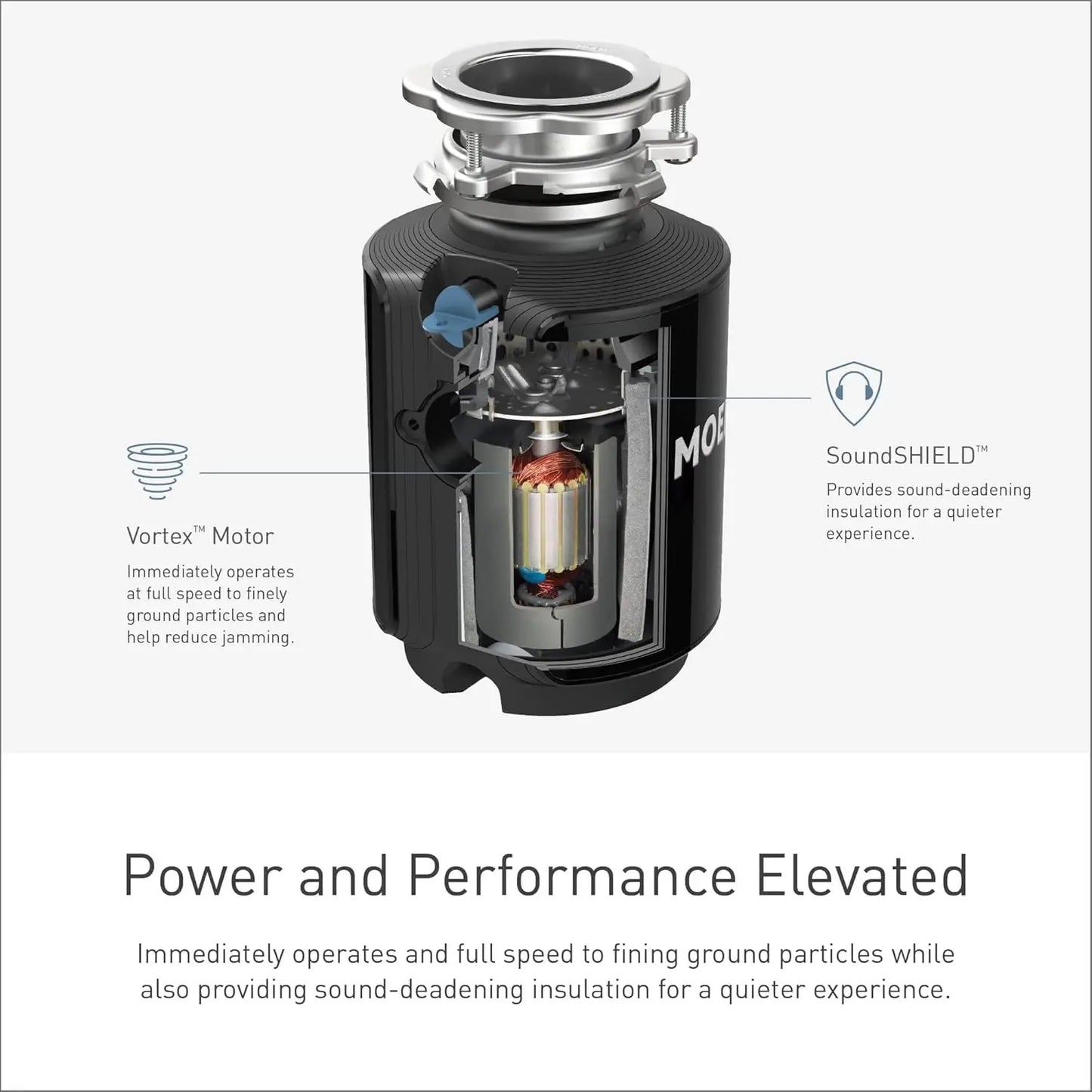 XMSJ Prep Series Pro Continuous Feed Garbage Disposal GXP50C