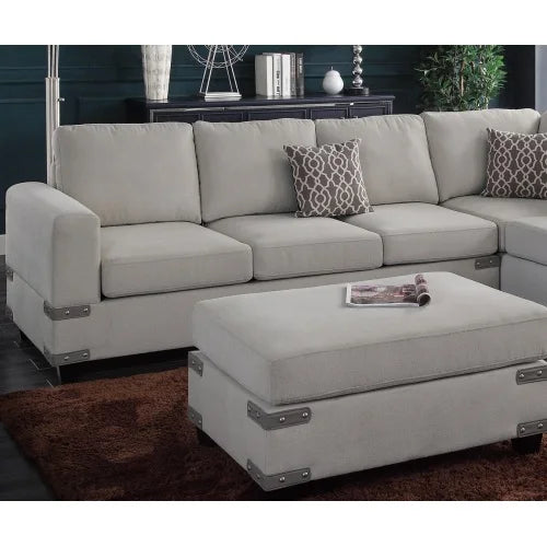 Chenille Split Sofa Set With Soft Cushions For Living Rooms