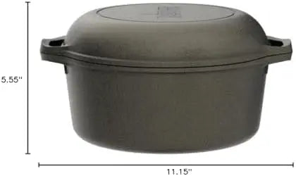 YTYIN Enameled Cast Iron Double Dutch Oven Kitchen Cookware