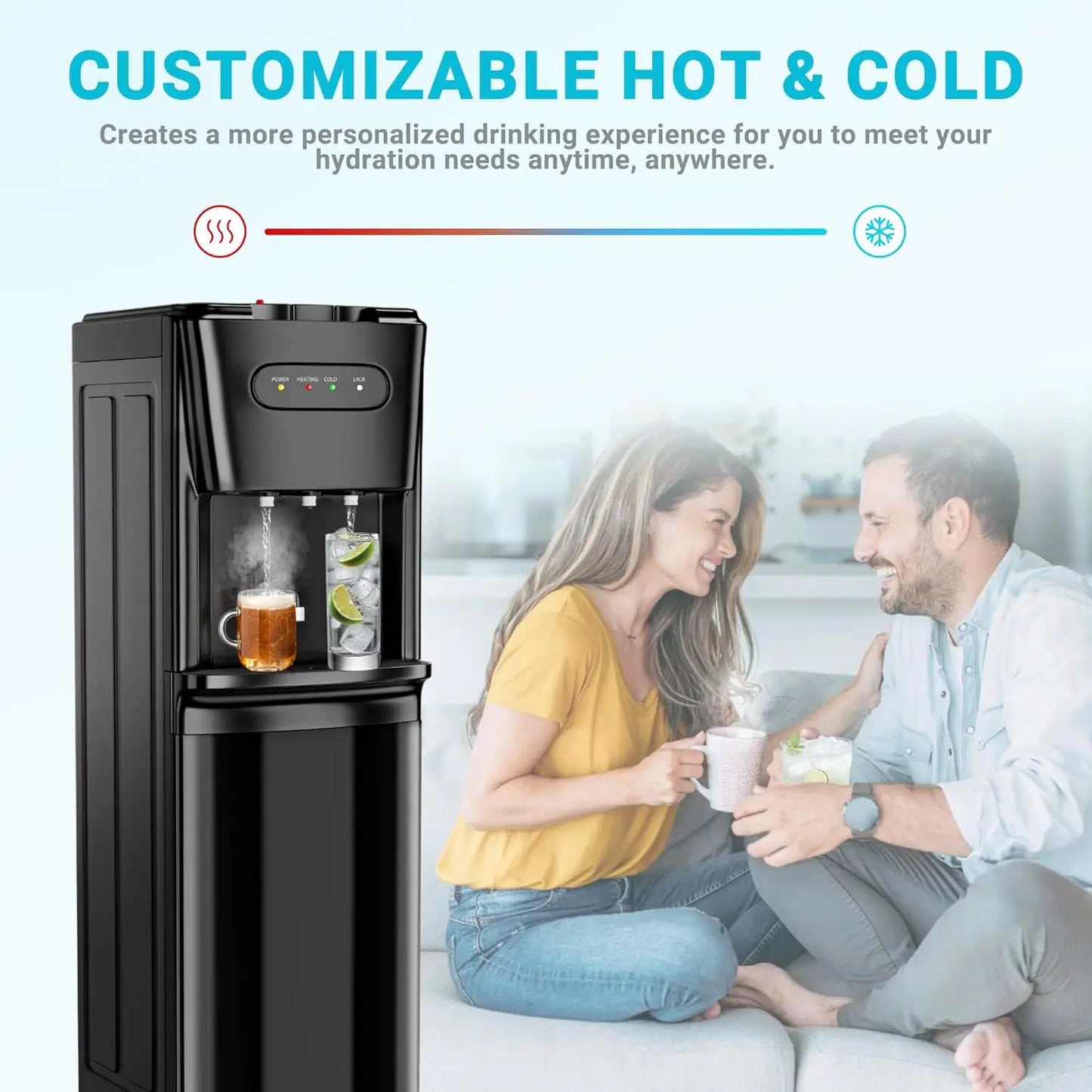XMSJ Bottom Loading Water Cooler Dispenser With Three Temperature Settings