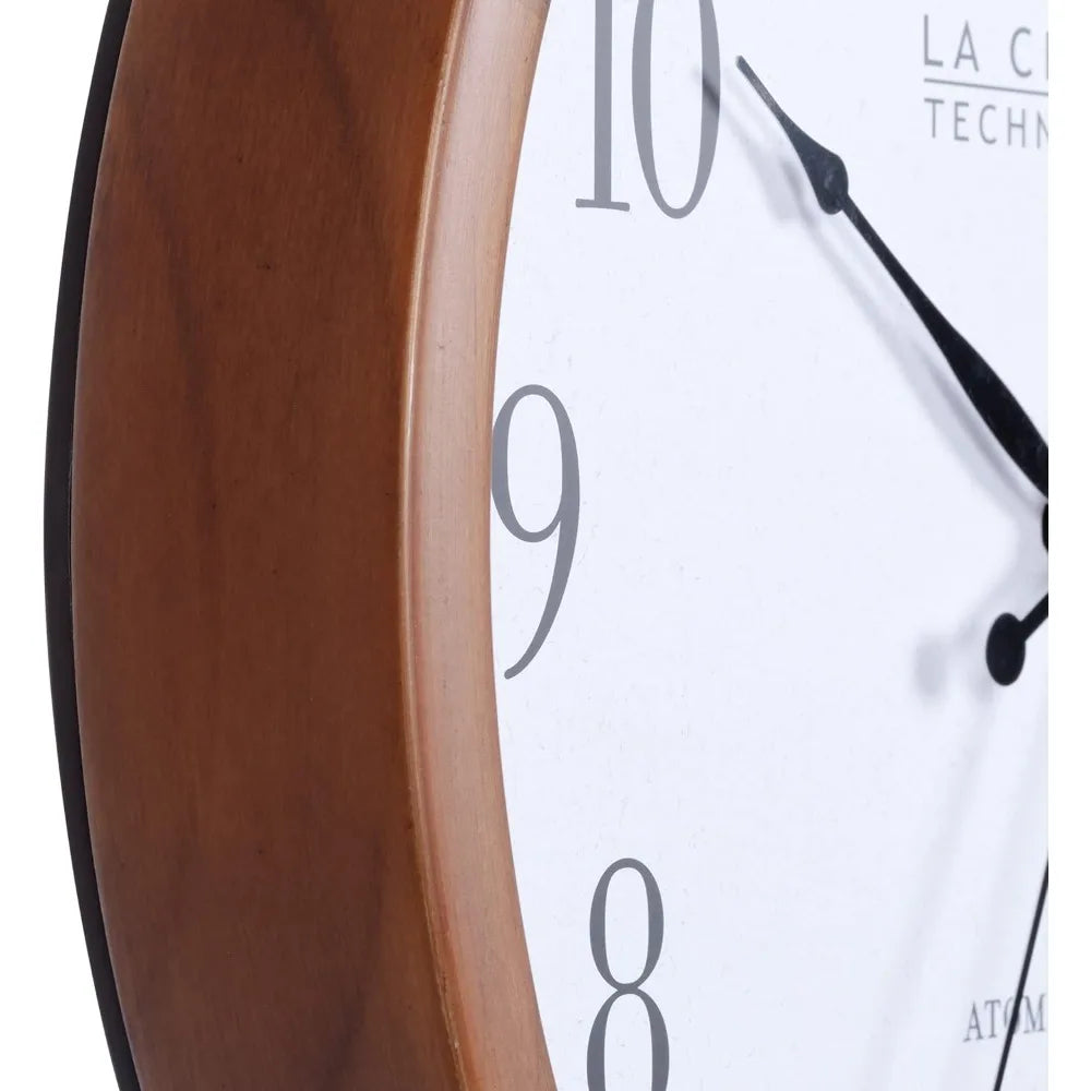 Wooden Analog Wall Clock Modern Style For Living Room Decor