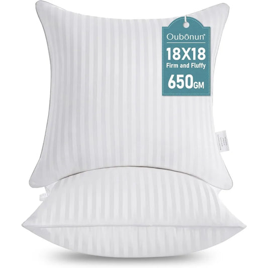 NBVCX Pack of Two Firm Fluffy Pillow Inserts For Sofa