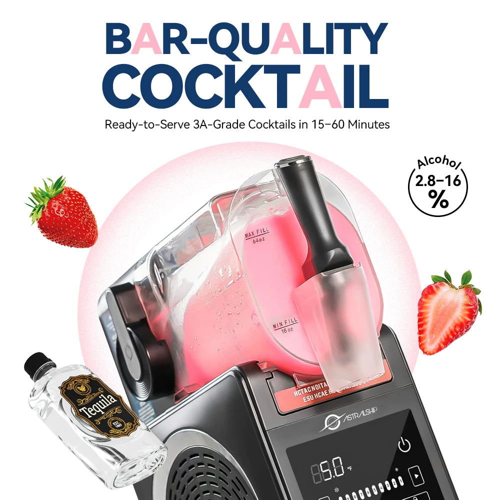 Astralship Slushie Machine With 6 Preset Programs And Smart Temperature Control