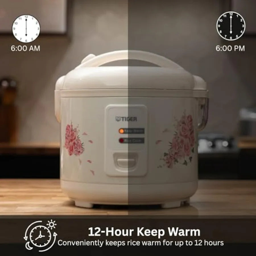 Nonstick Rice Cooker With Retractable Cord And Keep Warm Function