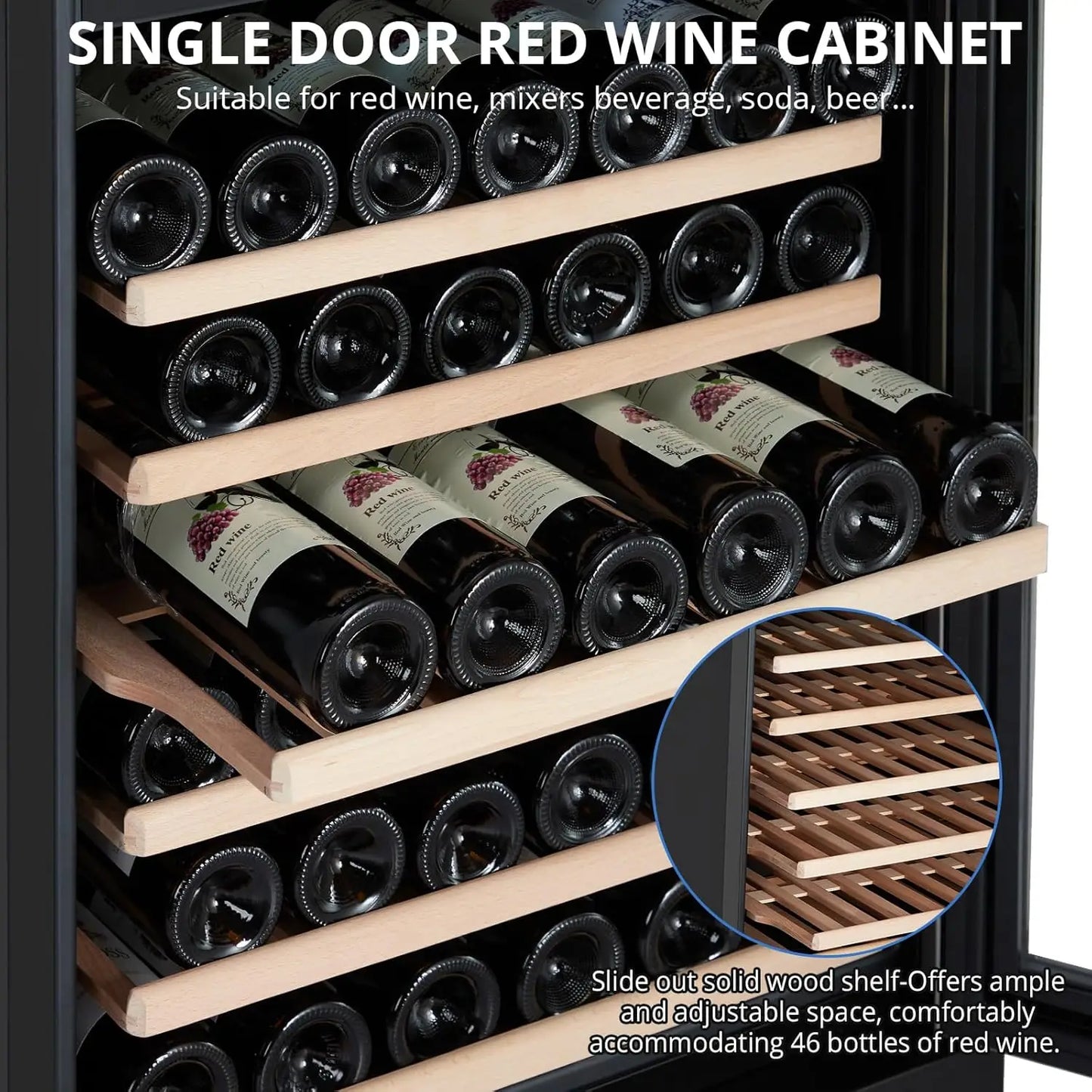 XMSJ Dual Zone Wine Cooler With Digital Touch Screen