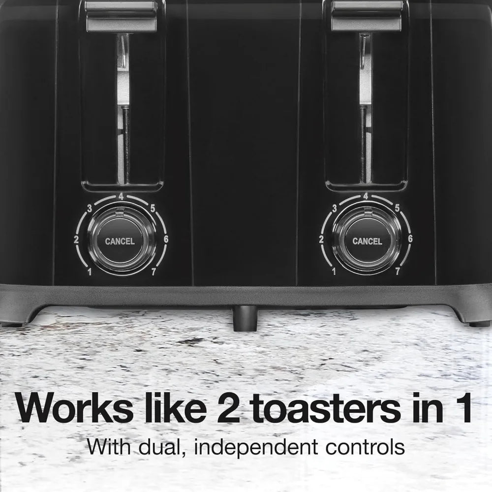 Four Slice Toaster With Extra Wide Slots Bagel Shade Selector