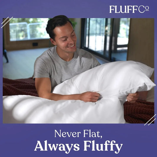 FluffCo Down Alternative Pillows Set of 2 With Cooling Surface