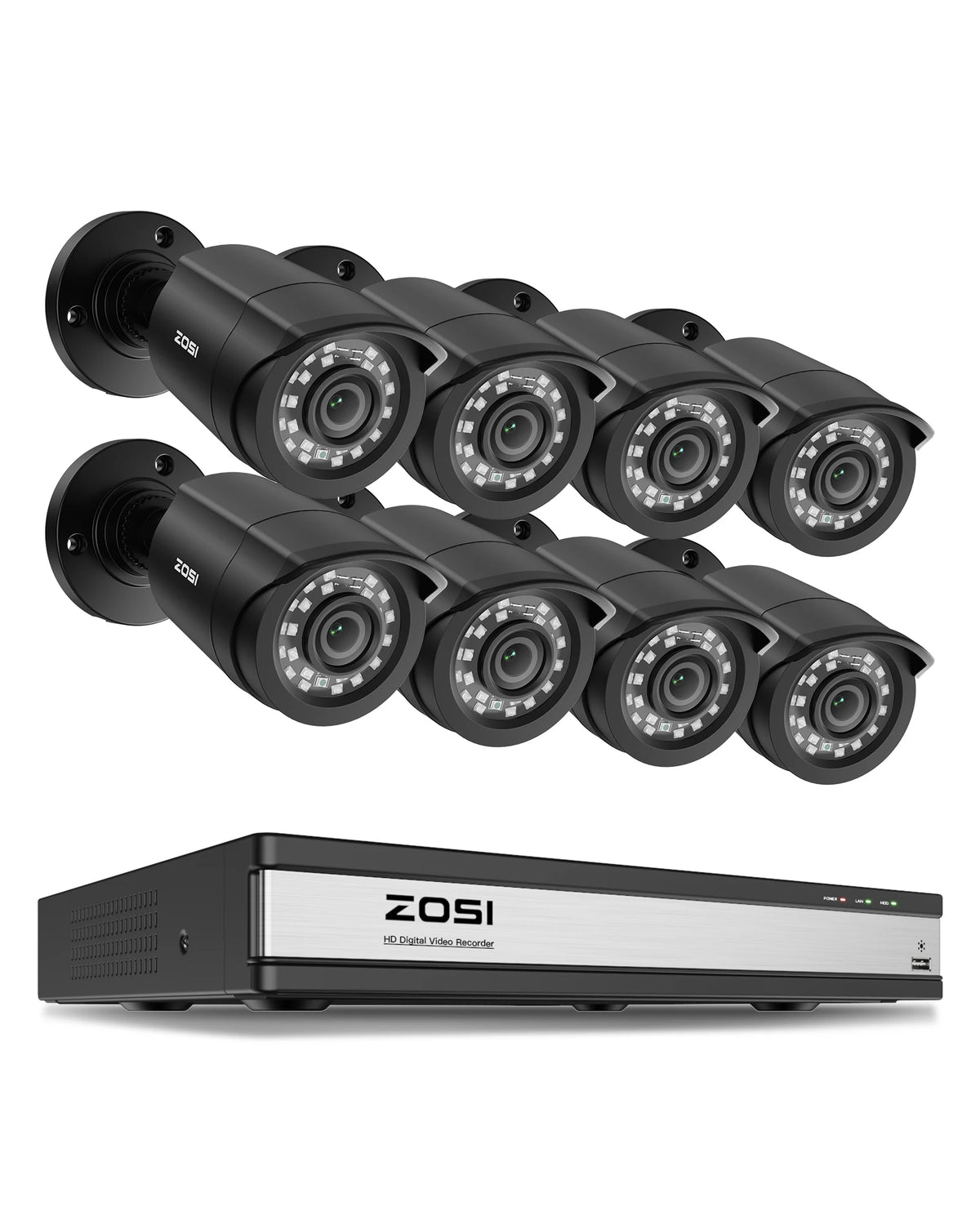 ZOSI Wired CCTV Security Camera System With DVR And Cameras