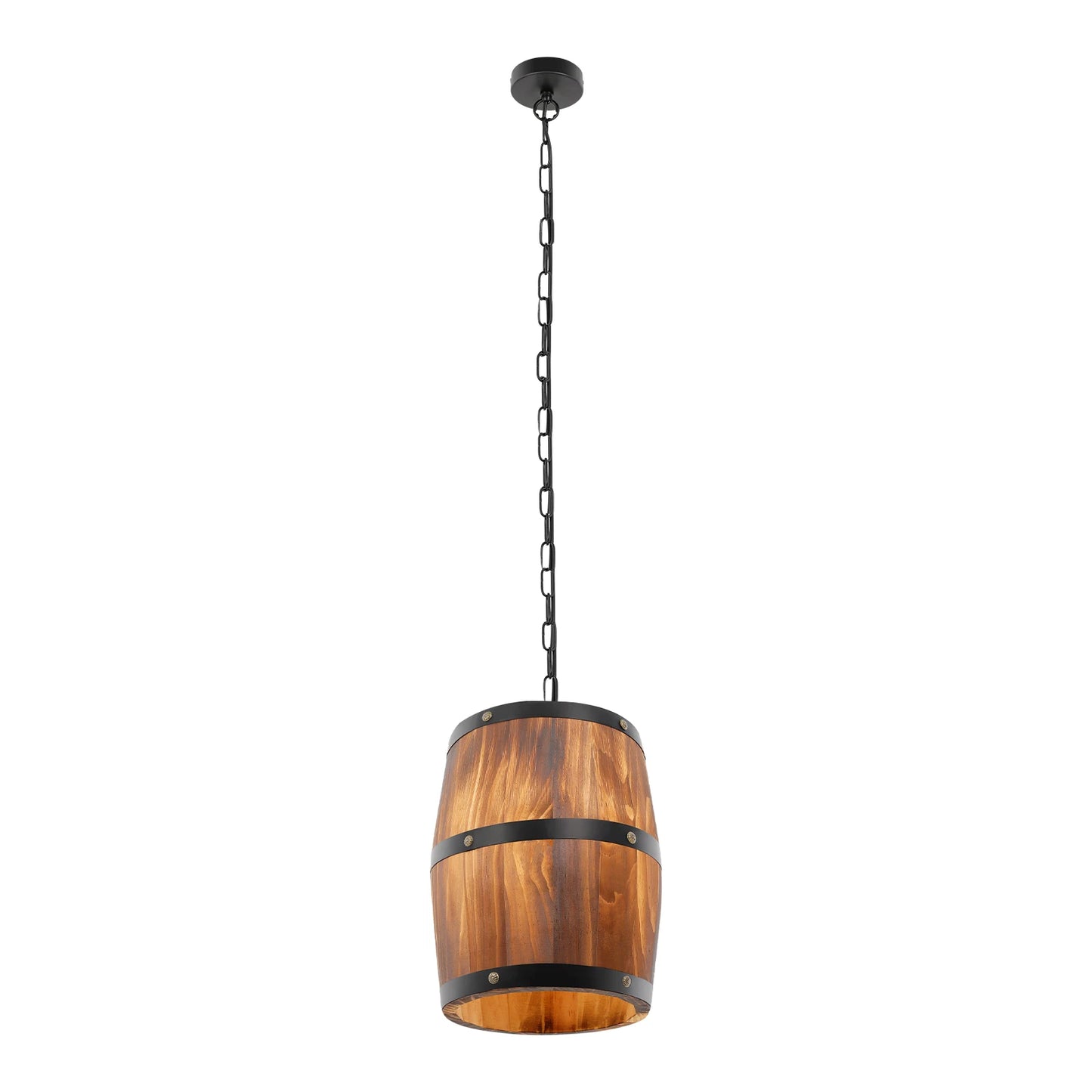 Wooden Barrel Chandelier Industrial Farmhouse Ceiling Light